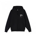Stüssy Black 8-Ball Hooded Sweatshirt – Graphic Pullover with Front and Back Logo