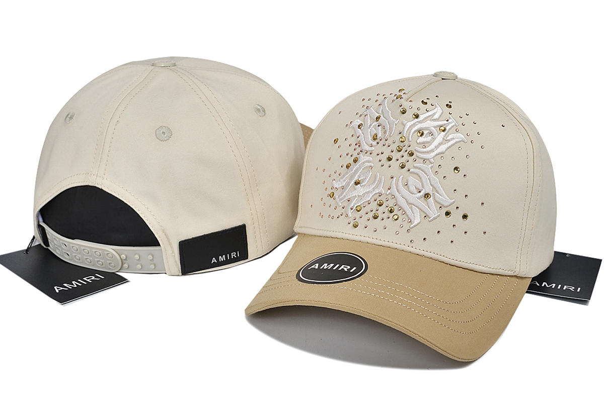AMIRI Rhinestone Embroidered Snapback Cap | Designer Luxury Streetwear Baseball Hat