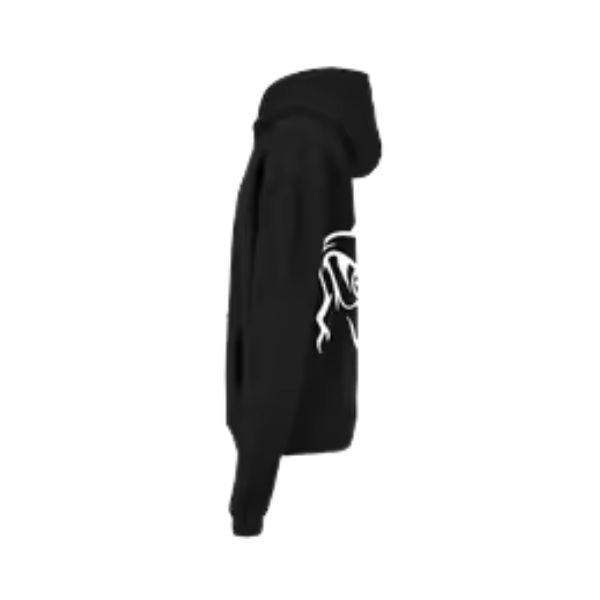 Ghost Graphic Hoodie – Spooky Streetwear Sweatshirt, Black & White Unisex Pullover