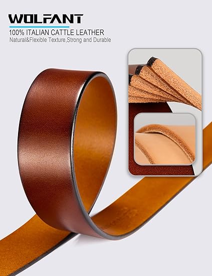 Premium Customizable 1.5-Inch Full-Grain Leather Men's Belt