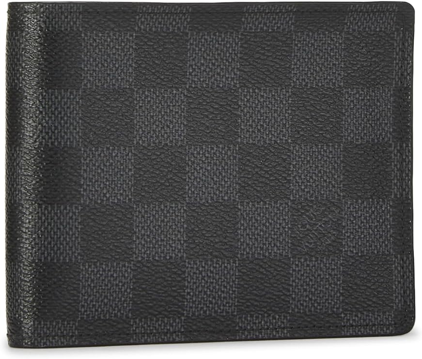 Black checkered wallet on a white background