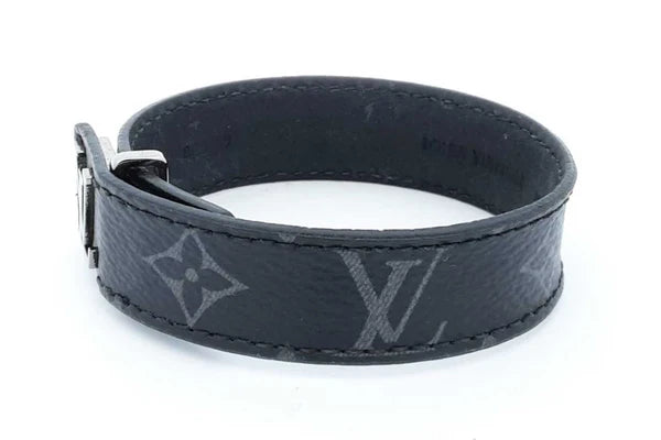 Louis Vuitton Monogram Eclipse Lv Slim Canvas Bracelet  Premium Inspired Version