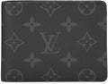 Black wallet with Louis Vuitton monogram pattern