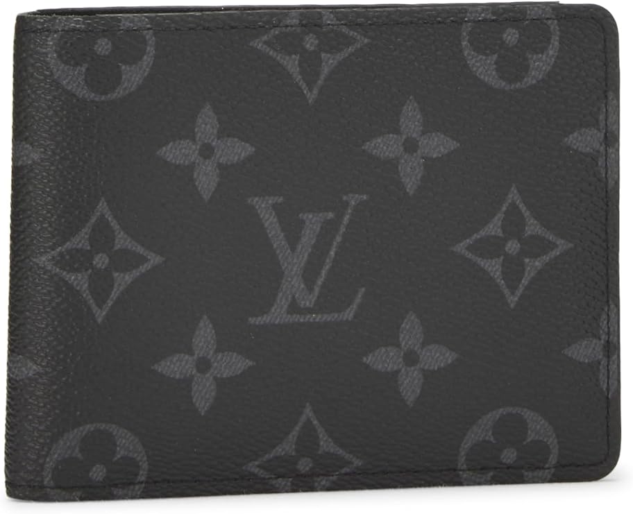 Black wallet with Louis Vuitton monogram pattern