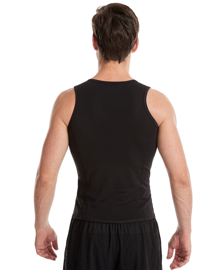 SHAPERMINT Sauna Shirt for Men, Short Sleeve Sauna Sweat Body Shaper Mens Sauna Vest Gym Exercise Tank Top