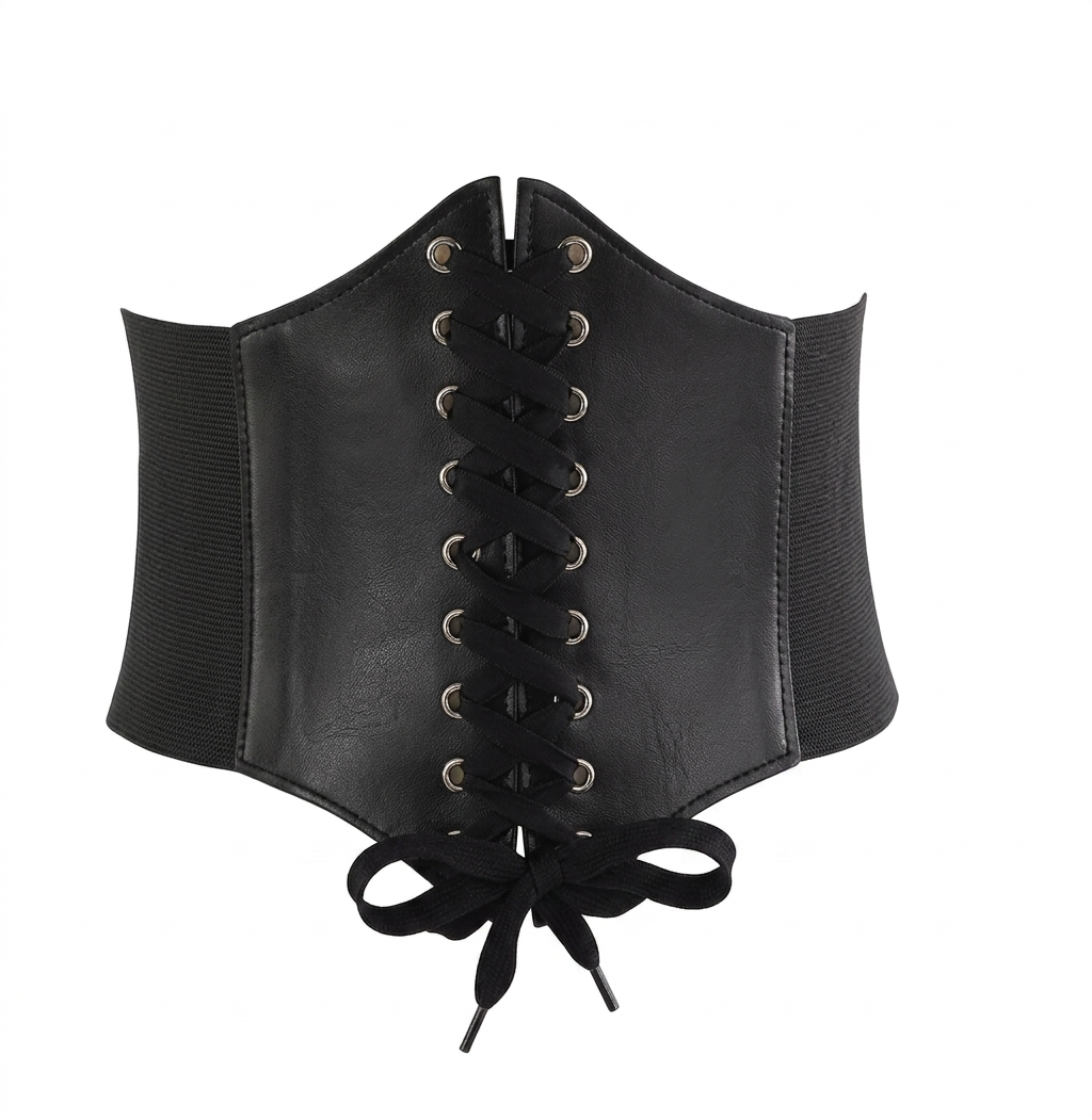 Women’s Waist Trainer Corset Belt – High Waist Leather Body Shaper Bustier Belt