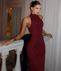 Women’s Sequin Bodycon Maxi Dress – Elegant Sleeveless Party Gown | Fashion Nova Style Evening Dress