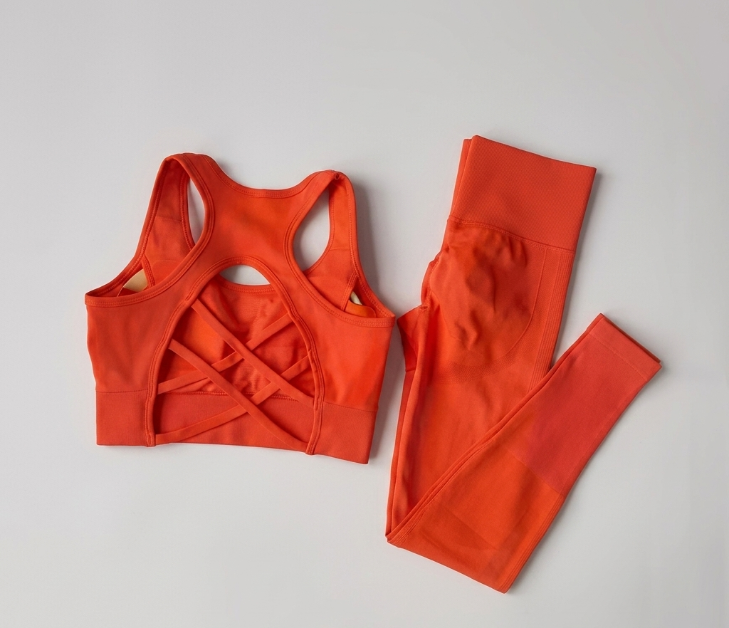 Women’s 2-Piece Sports Bra & Leggings Set – High Support Workout Yoga Outfit