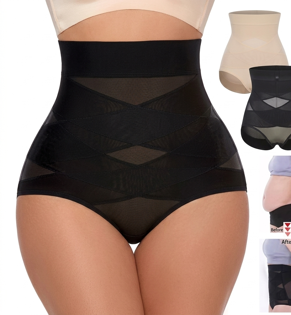 High Waisted Tummy Control Shapewear Panty – X Shape Waist Trainer & Butt Lifter