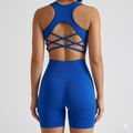 Women’s 2-Piece Seamless Yoga Set – Sports Bra & High Waist Shorts Gym Workout Outfit