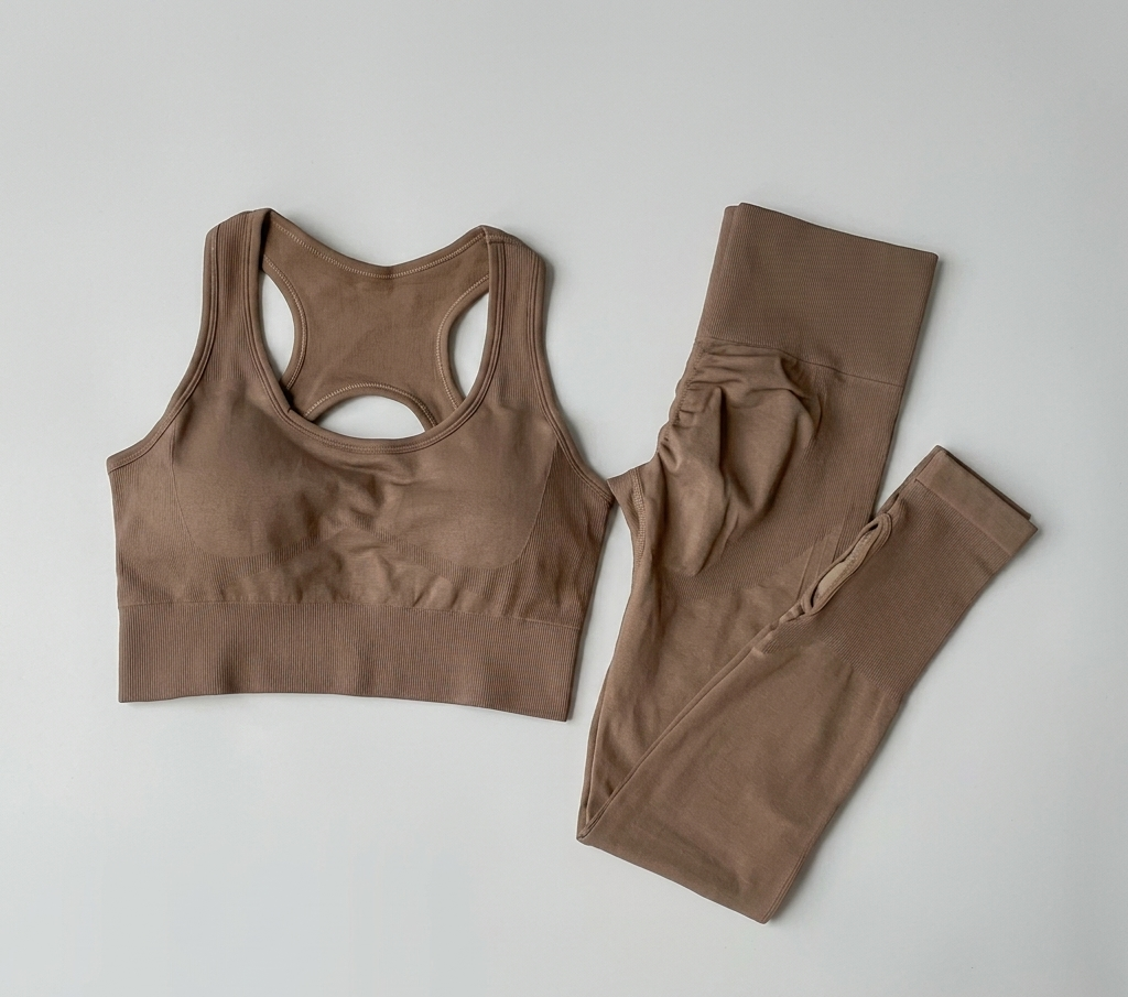 Women’s 2-Piece Sports Bra & Leggings Set – High Support Workout Yoga Outfit