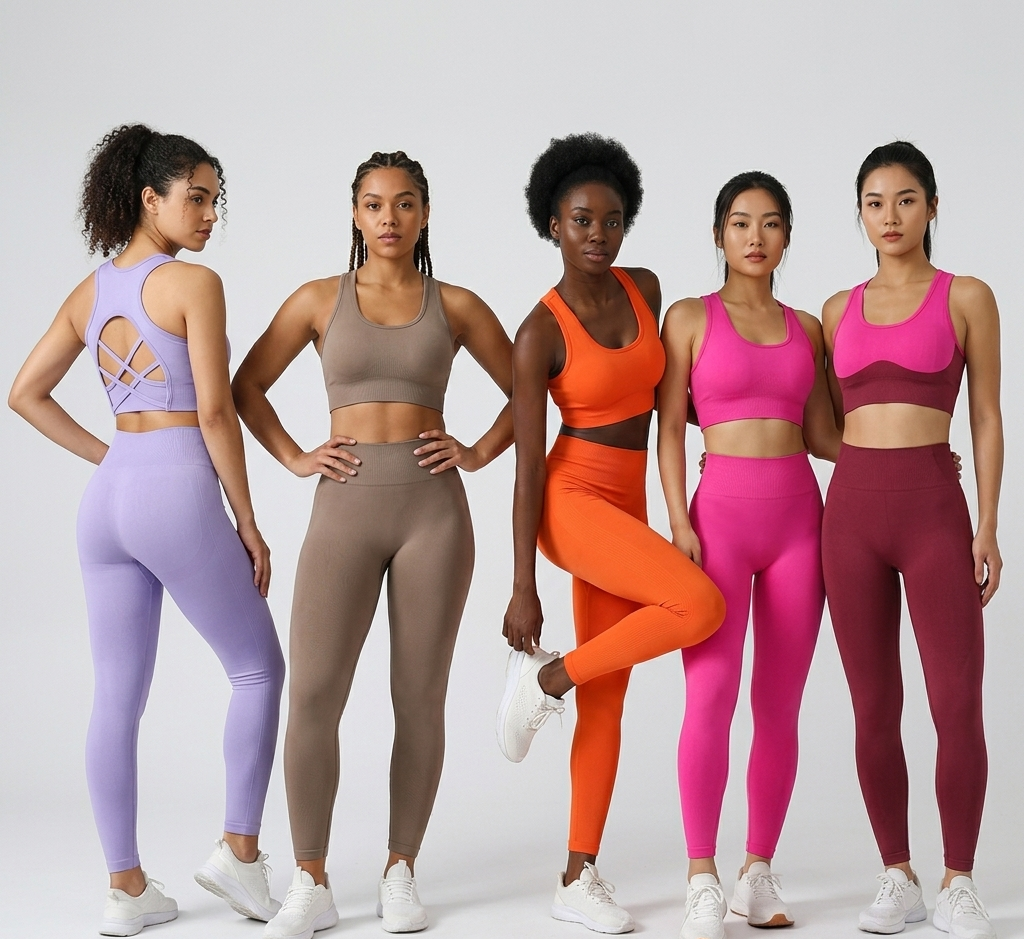 Women’s 2-Piece Sports Bra & Leggings Set – High Support Workout Yoga Outfit
