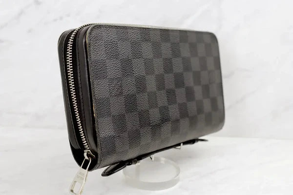 Louis Vuitton Black Checkered Zip Around Wallet  Premium Inspired Version
