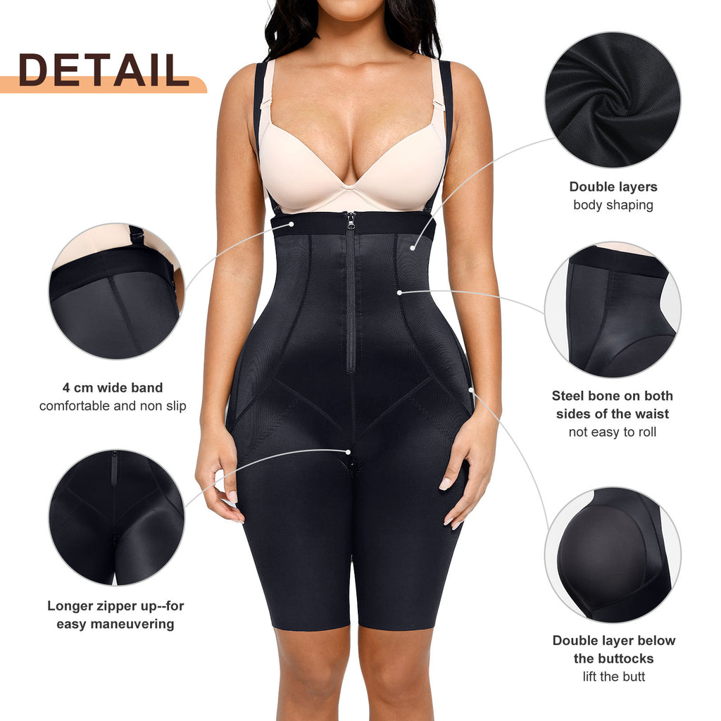 High Compression Body Shaper Shapewear – Seamless Tummy Control Bodysuit Waist Trainer for Women