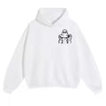 Ghost Graphic Hoodie – Spooky Streetwear Sweatshirt, Black & White Unisex Pullover