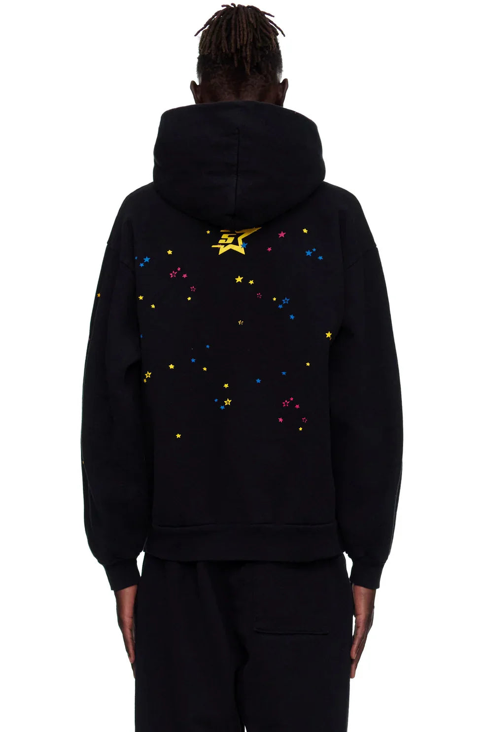 Black Sp5der Punk Slime Hoodie featuring bold graphic design, authentic Young Thug Sp5der branding, and a comfortable pullover fit.