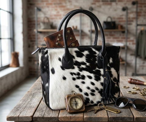 Premium Cowhide & Pure Leather Tote Bag
