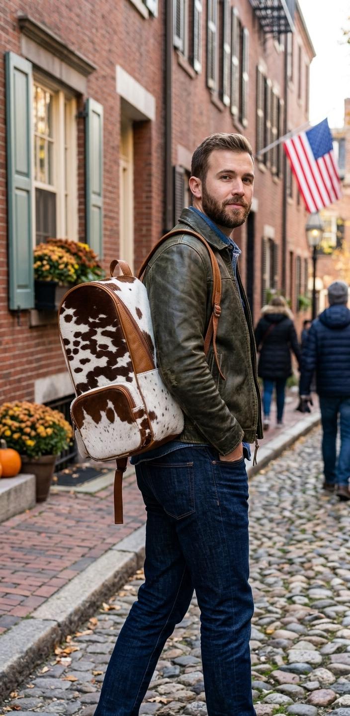 The Outlaw Cowhide Luxury Backpack – 100% Pure Leather