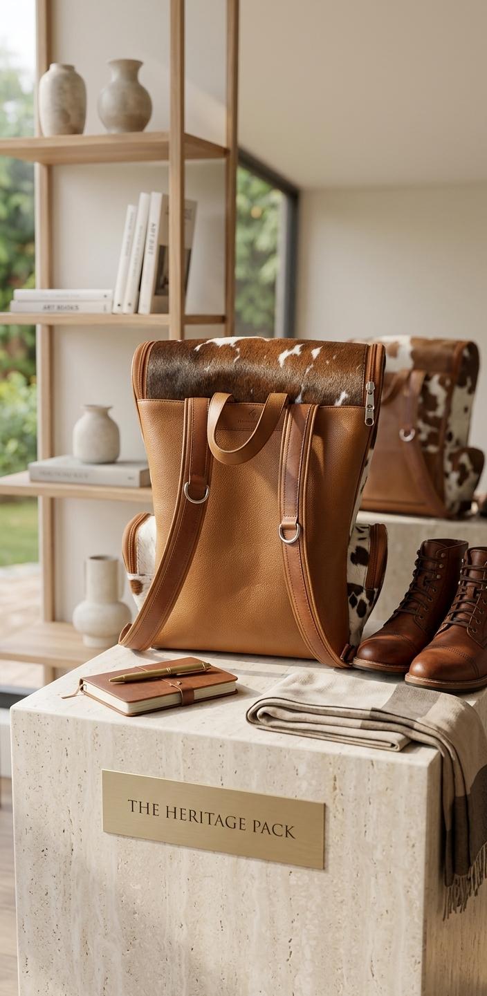 The Outlaw Cowhide Luxury Backpack – 100% Pure Leather