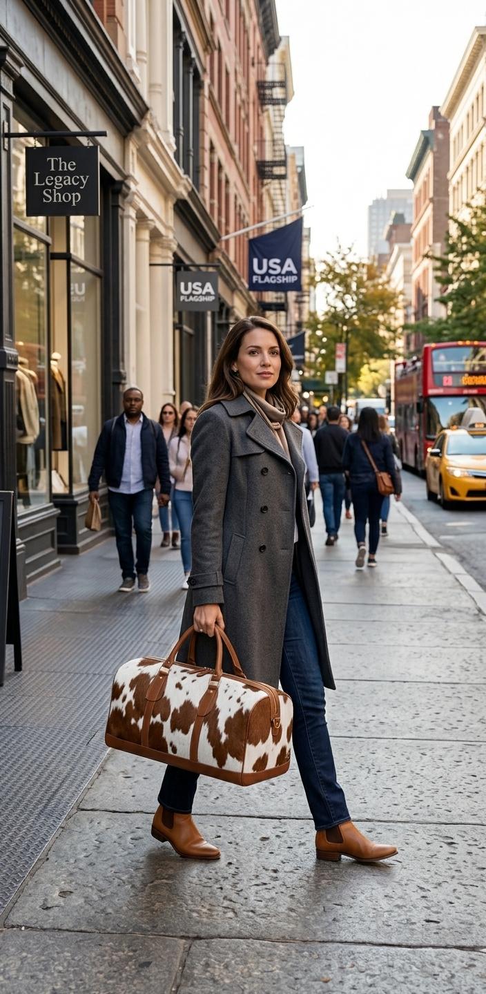The Outbound Cowhide Luxury Duffle – 100% Pure Leather