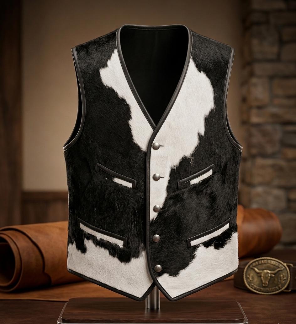 The Frontier Cowhide Luxury Leather Vest