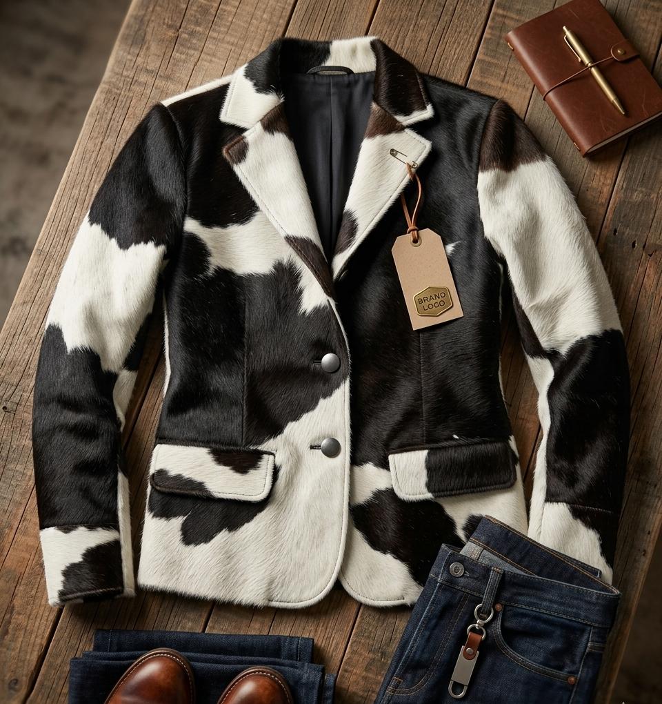 The Maverick Cowhide Luxury Blazer – 100% Pure Leather
