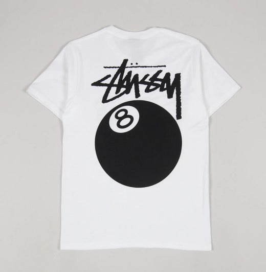 Stussy 8 Ball Graphic Logo T-Shirt White Short Sleeve Men's Tee