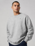 Alo Yoga Men’s Heather Grey Crewneck Sweatshirt – Premium Oversized Heavyweight Fleece Pullover
