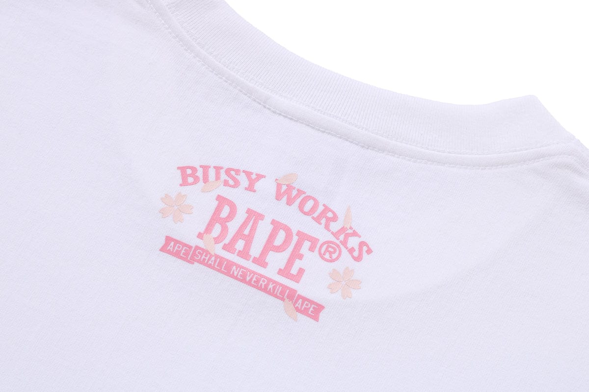 BAPE Sakura Ape Head Tee – White / Pink Camo | THE EA STORE