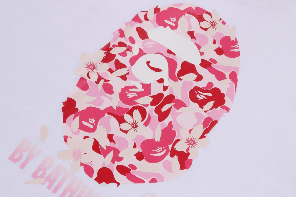 BAPE Sakura Ape Head Tee – White / Pink Camo | THE EA STORE