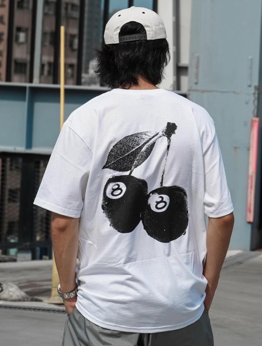 Stussy Cherry 8 Ball Tee – White