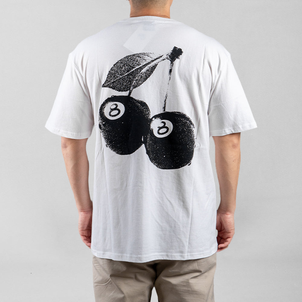 Stussy Cherry 8 Ball Tee – White