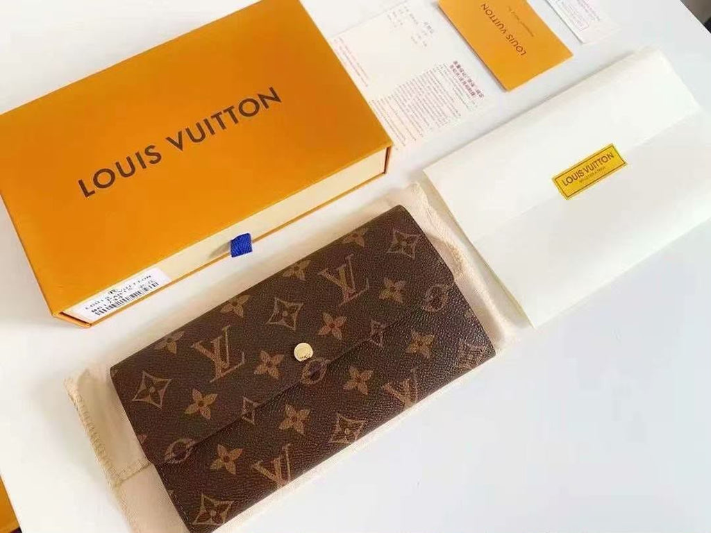 Authentic Louis Vuitton Monogram Canvas Long Wallet | Designer Flap Wallet Set