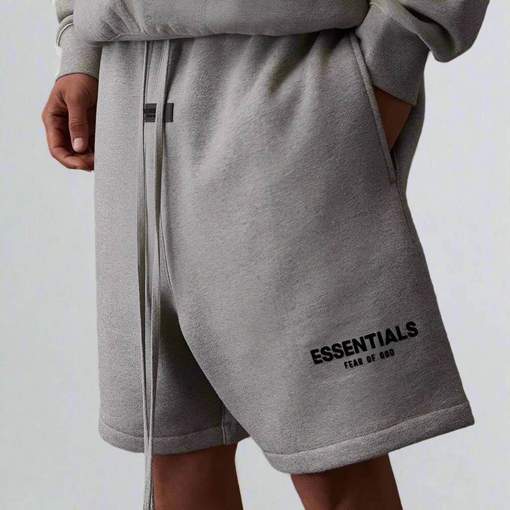 Essentials Sweat Shorts Dark Oatmeal | BLEEDESSENTIALS