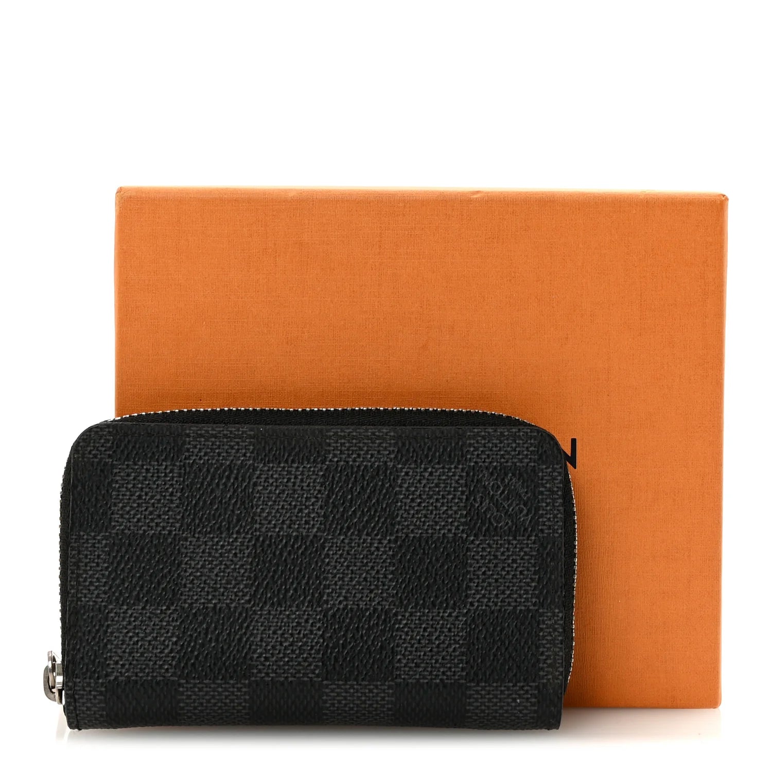 Louis Vuitton Damier Graphite Zippy Coin Purse N60067 | Men's Designer Compact Zip Wallet Set
