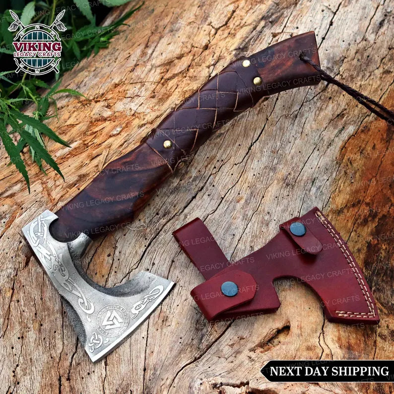 Viking Axe, Carbon Steel Viking Axe, Personalized Viking Axe In Hand Forged For Wall Decoration, Custom Made Viking Axe For Camping, Axe.