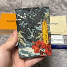 Louis Vuitton NEW Pocket Organizer Monogram Surfin’ Blue Bifold Wallet Premium Inspired Version