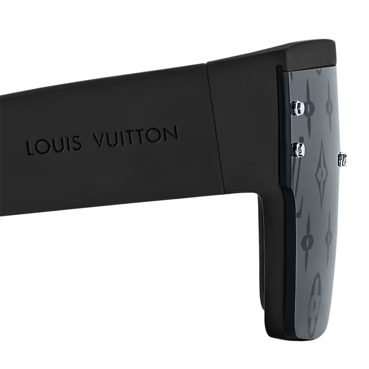 Louis Vuitton LV Waimea L Sunglasses – Black Frame with Monogram Pattern Tinted Lenses