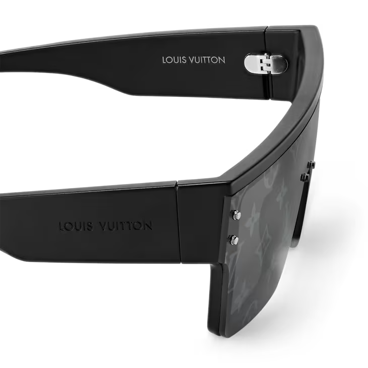 Louis Vuitton LV Waimea L Sunglasses – Black Frame with Monogram Pattern Tinted Lenses
