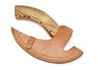 Custom Handmade Carbon Steel Blade Viking Pizza Cutter Axe With Leather Sheath