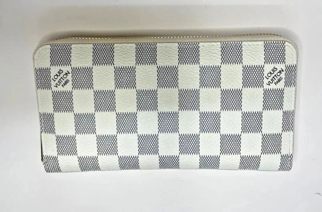 Louis Vuitton Damier Azur Zippy Zip Around Long Wallet Purse White Premium Inspired Version