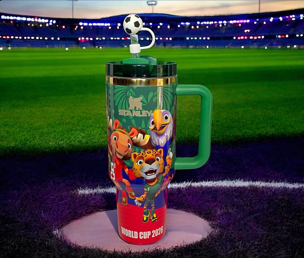 Limited Edition Stanley 40oz Quencher H2.0 FlowState Tumbler - FIFA World Cup 2026 Special Edition with Soccer Straw Topper
