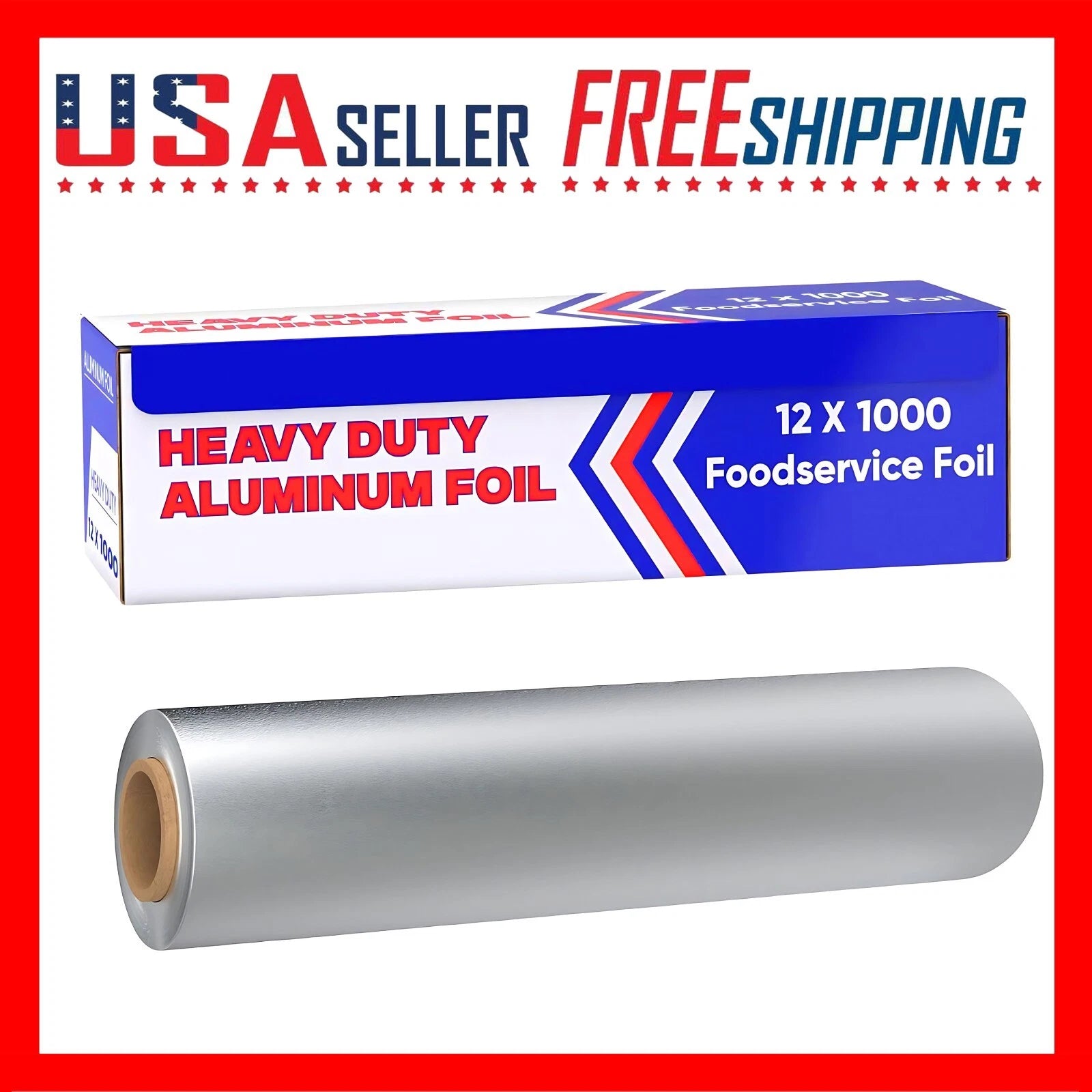 Aluminum Foil Wrap Roll 12 in x 1000 ft Heavy Duty Commercial and Home Use