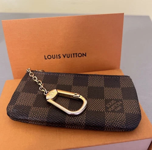 Louis Vuitton Damier Ebene Key Pouch Cles | Designer Coin & Key Purse Set