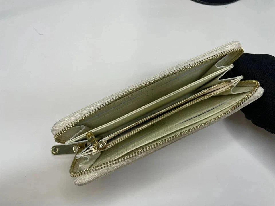Louis Vuitton Damier Azur Zippy Zip Around Long Wallet Purse White Premium Inspired Version
