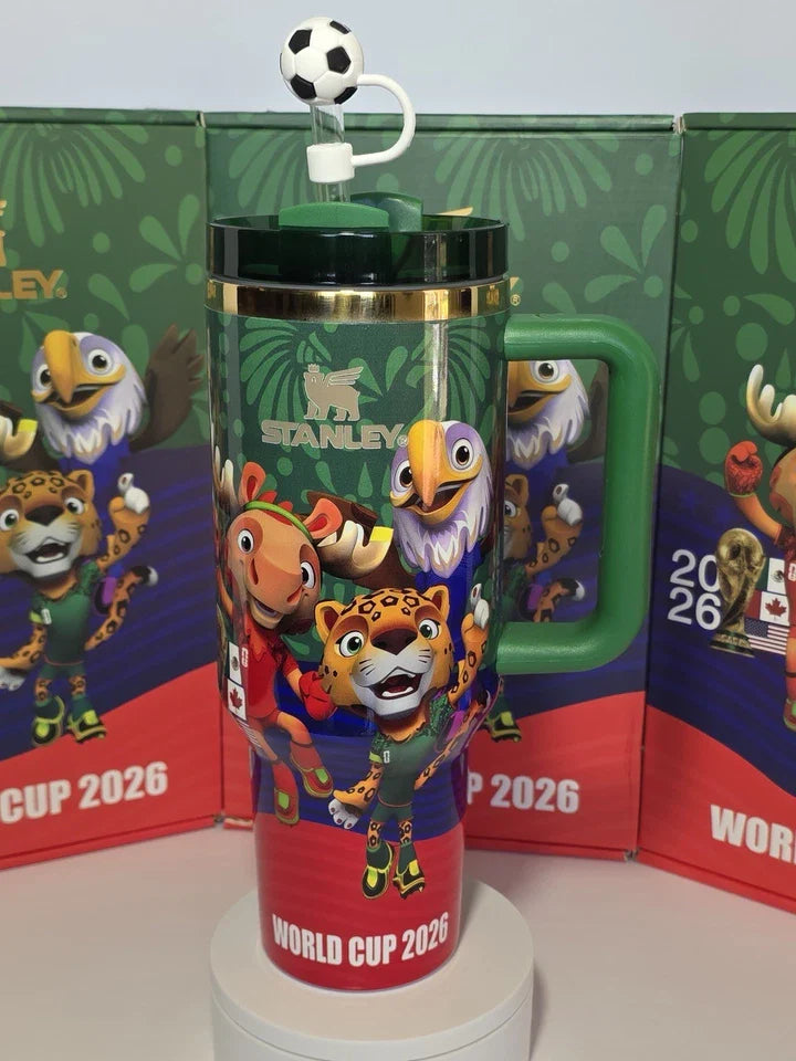 Limited Edition Stanley 40oz Quencher H2.0 FlowState Tumbler - FIFA World Cup 2026 Special Edition with Soccer Straw Topper