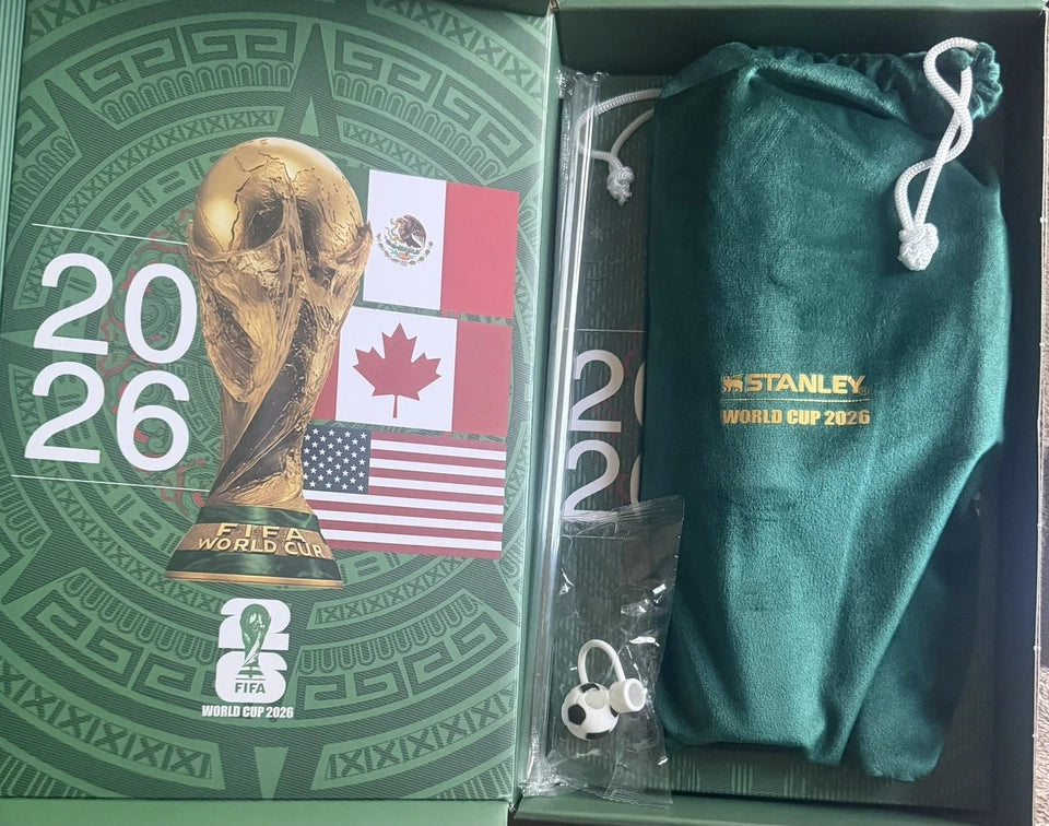 Official Stanley 40oz Quencher H2.0 FlowState Tumbler - FIFA World Cup 2026 Mexico Aztec Heritage Edition (Special Gift Box Set)