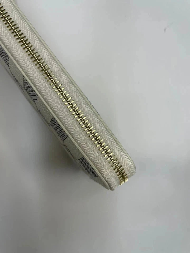 Louis Vuitton Damier Azur Zippy Zip Around Long Wallet Purse White Premium Inspired Version