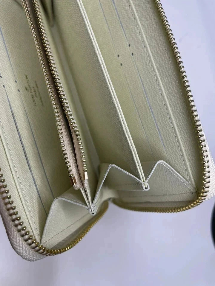 Louis Vuitton Damier Azur Zippy Zip Around Long Wallet Purse White Premium Inspired Version