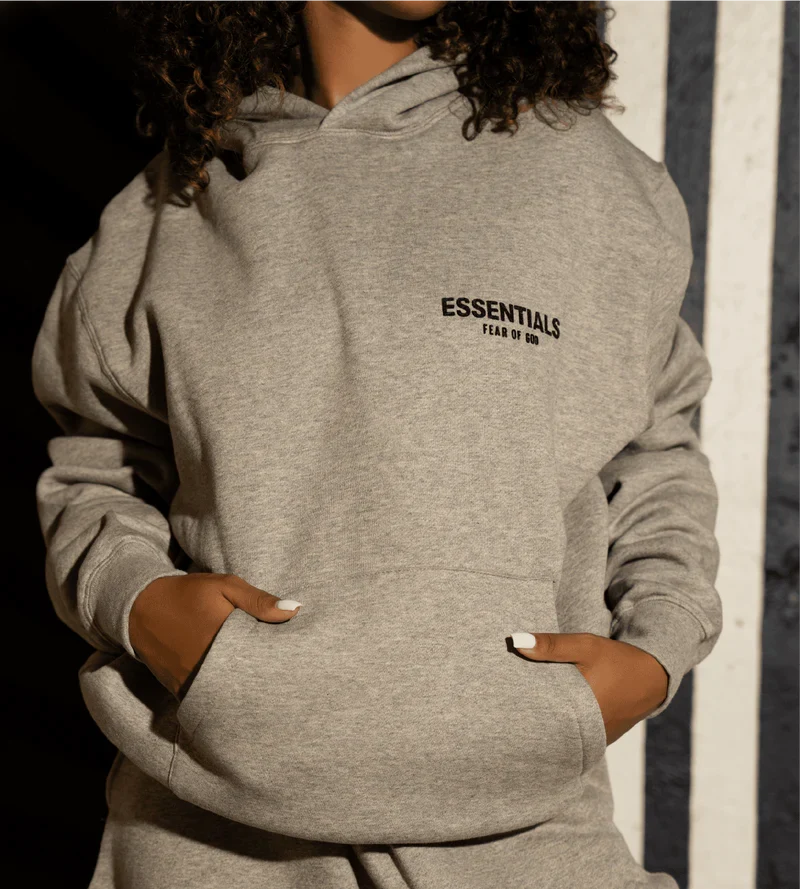 Essentials Hoodie Dark Oatmeal | BLEEDESSENTIALS